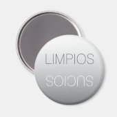 Español Limpios Sucios Round Dishwasher Magneet (Voorkant / Achterkant)