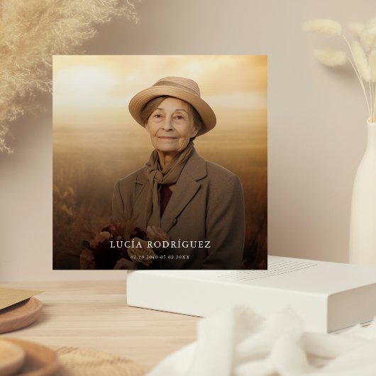 Espanol Memorial Service | Spaanse foto begrafenis Kaart