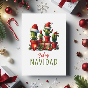 Espanol Mexicaanse Feliz Navidad Cactus Feestdagen Kaart