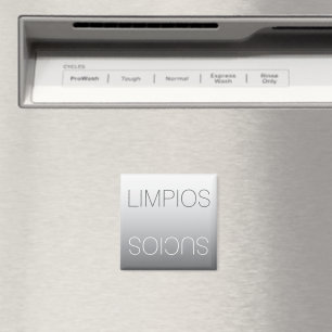 Español Modern Limpios Sucios Dishwasher Magneet