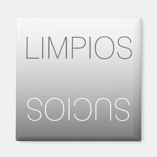 Español Modern Limpios Sucios Dishwasher Magneet (Voorkant)