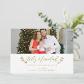 Español Moderna Tipografía Feliz Navidad Foto (Staand voorkant)