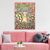 Español Serenity Prayer Angel Art Canvas Afdruk (Insitu (Woonkamer))