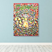 Español Serenity Prayer Angel Art Canvas Afdruk (Insitu (Houten vloer))
