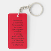 Español Serenity Prayer Angel Art Sleutelhanger (achterkant)