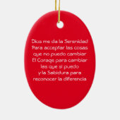 Español Serenity Prayer Angel Ornament Pendant (Achterkant)