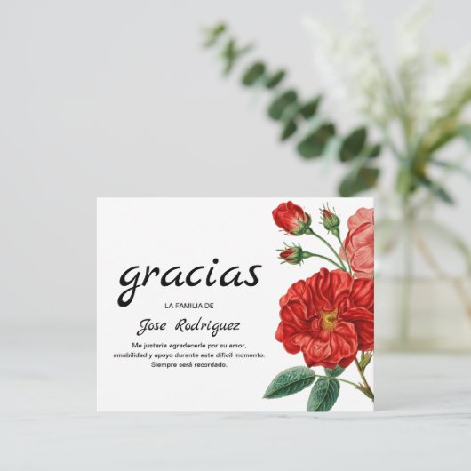 Espanol Sympathie Bedankt | Rode ventilator (Staand voorkant)