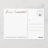 ESPAÑOL Tarjeta De Cumpleaños - Burro Briefkaart (Achterkant)