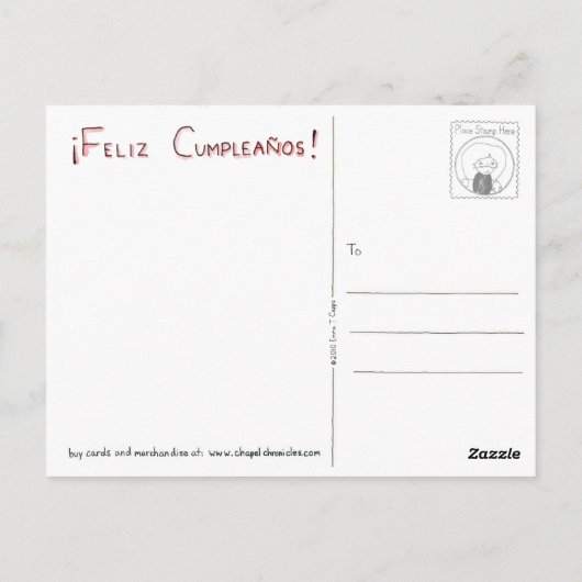 ESPAÑOL Tarjeta De Cumpleaños - Burro Briefkaart (Achterkant)