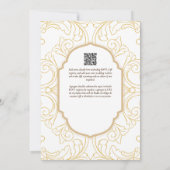 Espanol Uitnodiging Trouwdag Elegant Wit Goud Vers (Achterkant)