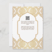 Espanol Uitnodiging Trouwkaart Elegant Wit Goud Si (Achterkant)