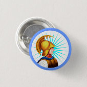 Esparto High School  Spartaans hoofd Ronde Button 3,2 Cm (Voorkant /achterkant)