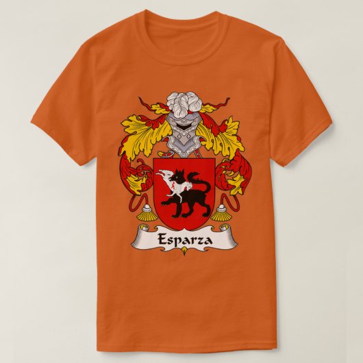Esparza coat Arms Family Crest T-shirt (Design voorkant)