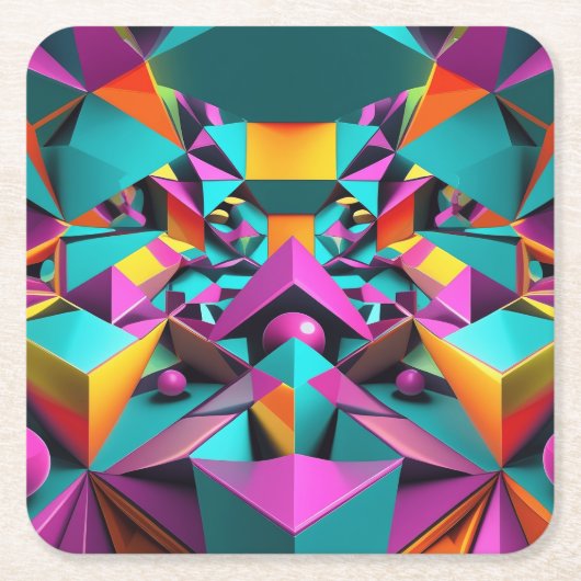 Espejismo Geométrico Kartonnen Onderzetters (Voorkant)