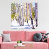 Espen in Sneeuw Canvas Print (Insitu (Woonkamer))