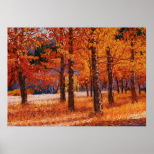 Espen van Colorado in prachtige herfstpracht Poster