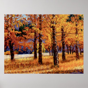 Espen van Colorado in weelderige herfstpracht Poster