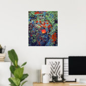Espenblad op een met korstmos bedekte rots poster (Thuiskantoor)