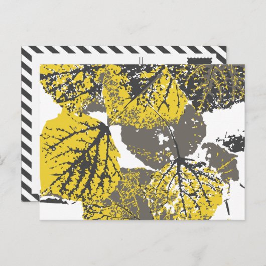 espenbladeren briefkaart (Voorkant / Achterkant)