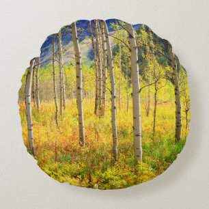 Espenbomen in de herfst in de Rockies Rond Kussen