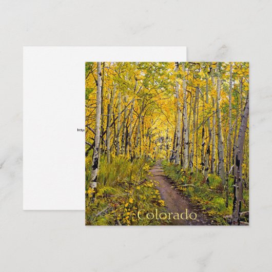 Espenbomen in de herfst kaart (Voorkant / Achterkant)