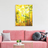 Espenbomen in de herfst | Sierra Nevada-gebergte, Canvas Afdruk (Insitu (Woonkamer))