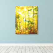 Espenbomen in de herfst | Sierra Nevada-gebergte, Canvas Afdruk (Insitu (Houten vloer))