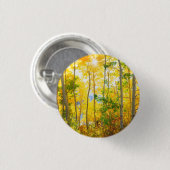 Espenbomen in de herfst | Sierra Nevada-gebergte, Ronde Button 3,2 Cm (Voorkant /achterkant)