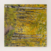 Espenbomen in herfstkleuren legpuzzel (Horizontaal)