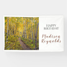 Espenbomen in het bos banner