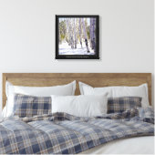 Espenbomen in het bos canvas afdruk (Insitu (Slaapkamer))