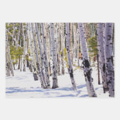 Espenbomen in het bos inpakpapier vel (Voorkant 3)