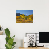 Espenbomen met het Teton-gebergte Poster (Thuiskantoor)
