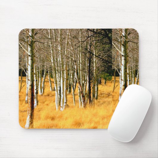 espenbomen mousepad muismat (Met muis)