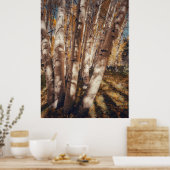 Espenbos herfstlandschap poster (Keuken)