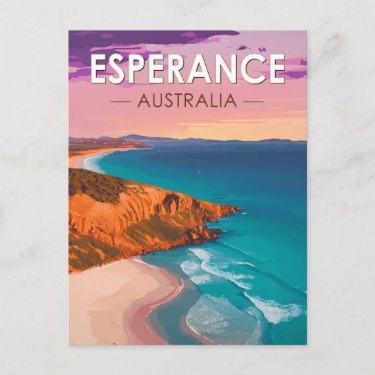 Esperance Australia Travel Art Vintage Briefkaart (Voorkant)