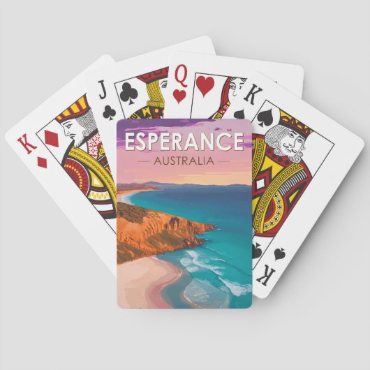 Esperance Australia Travel Art Vintage Pokerkaarten (Achterkant)