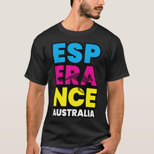 Esperance Australia West Australian Town Kleurrijk T-shirt (Voorkant)