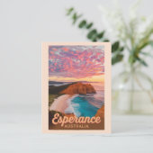 Esperance Australië Illustratie Reizen Art Retro Briefkaart (Staand voorkant)