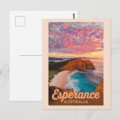 Esperance Australië Illustratie Reizen Art Retro Briefkaart (Voorkant / Achterkant)