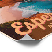 Esperance Australië Illustratie Reizen Art Retro Poster (Hoek)