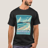 Esperance in Western Australië Retro Skyline T-shirt (Voorkant)