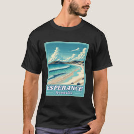 Esperance in Western Australië Retro Skyline T-shirt