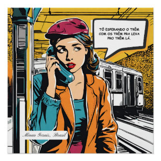 Esperando o Trêm - Minas Gerais, Brasil Perfect Poster