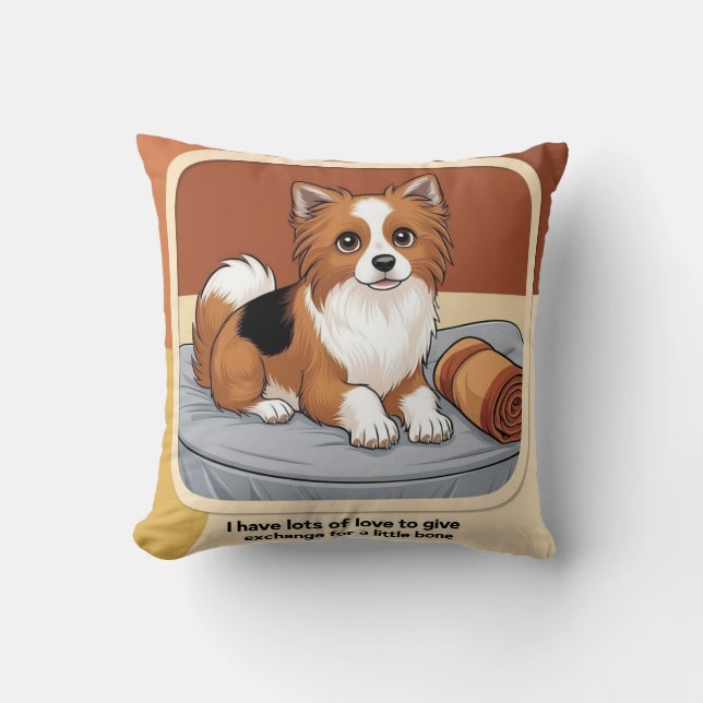 Esperando su Huesito – Zaguate con Mirada Tierna Kussen (Voorkant)