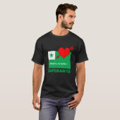 Esperanto / "Amoru, ne militu!", T-shirt (Voorkant volledig)