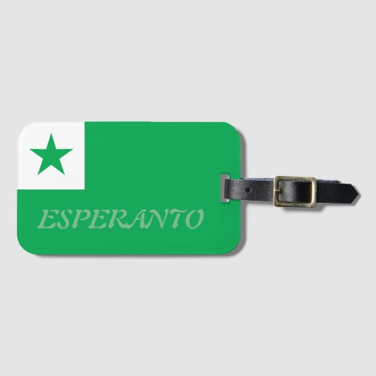 Esperanto Bagagelabel (Voorkant (horizontaal))