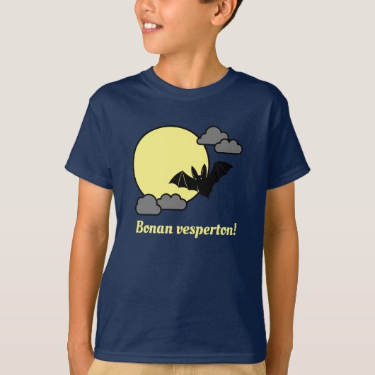 Esperanto: Bonan vesperton! T-shirt (Voorkant)