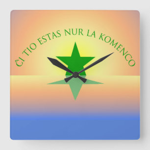 Esperanto: De enkel Klok van de Muur van het Begin