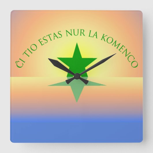 Esperanto: De enkel Klok van de Muur van het Begin (Voorkant)